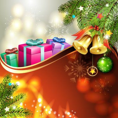 Noel çanları ve hediyeler
