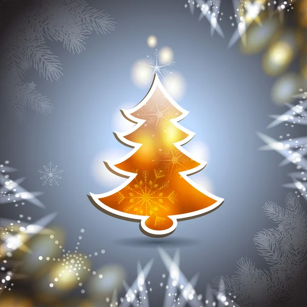 Vánoční přání s borovice — Stockový vektor