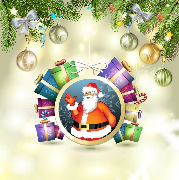 Navidad con regalos — Vector de stock