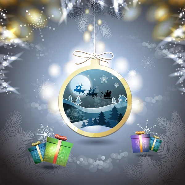 Vánoce s dárky — Stockový vektor
