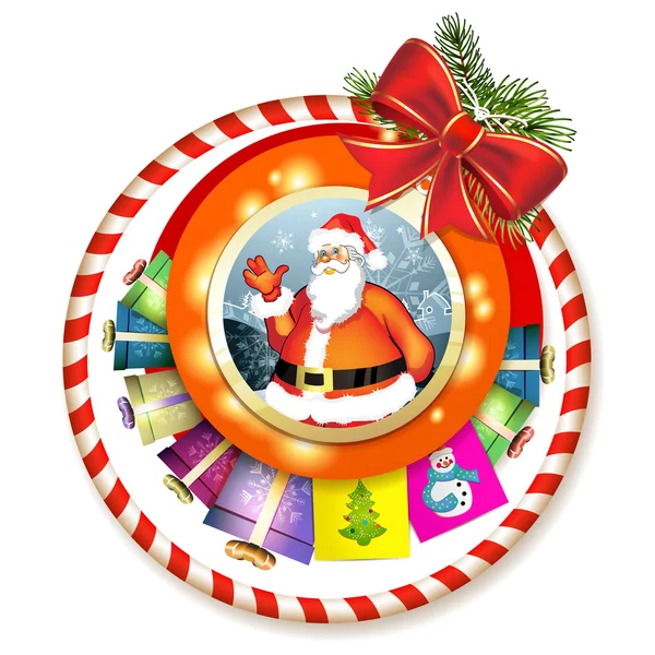 Santa i prezenty — Wektor stockowy
