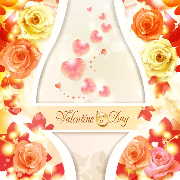 Valentine's day card — Stock Vector