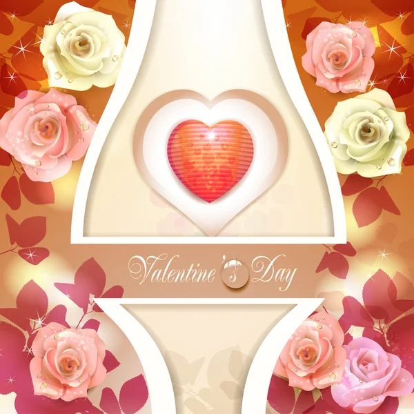 Valentine's day card — Stock Vector