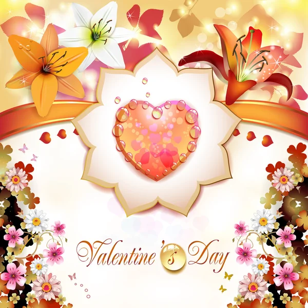 Valentine's day card — Stock Vector