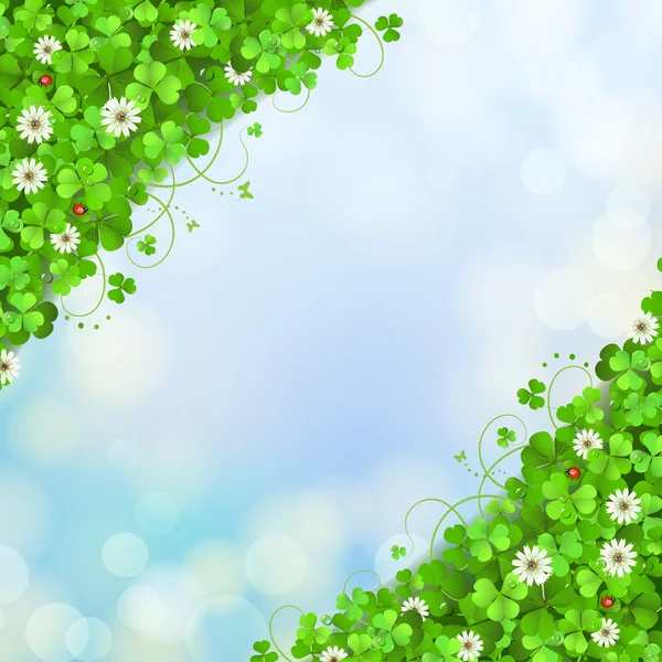 Background with clover — Stock Vector