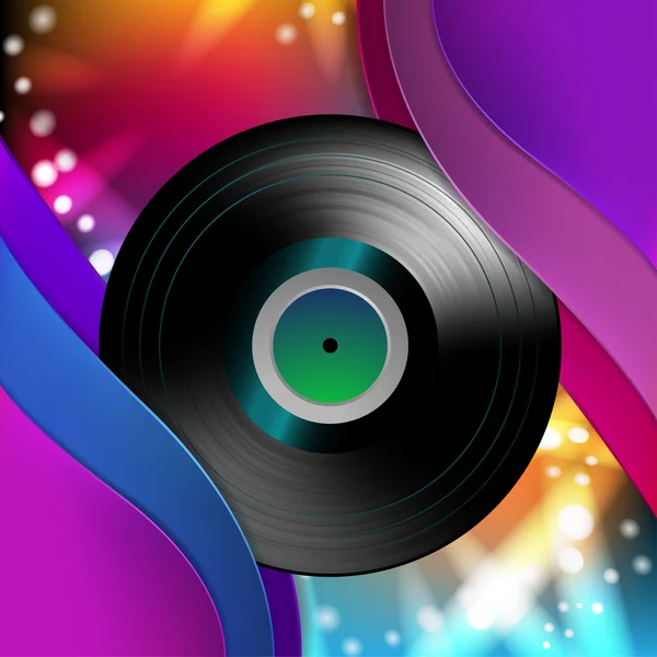 Grabación de vinilo — Vector de stock