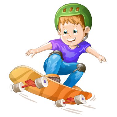 karikatür skater boy