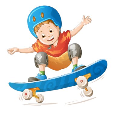 karikatür skater boy