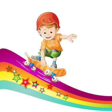 karikatür skater boy