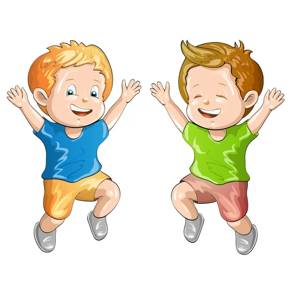 Cute cartoon boys — Stock Vector