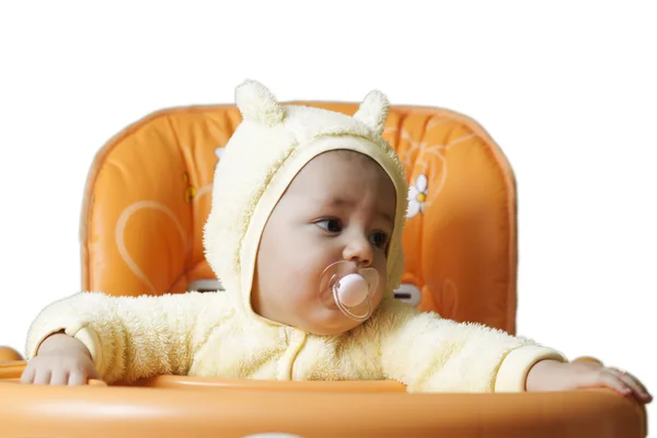 Bebé comiendo avena — Foto de Stock