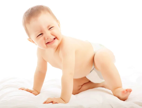 Portret van gelukkig baby jongen close-up — Stockfoto