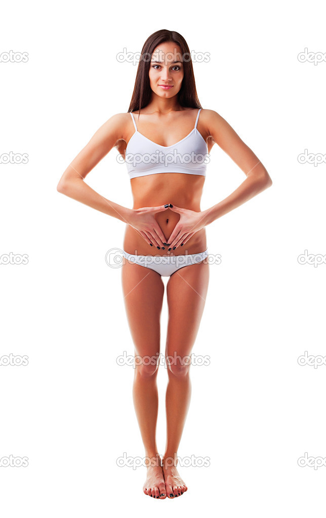 Woman with sexy sporty body