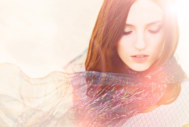 Güzel Sanatlar güzel bir Bayan portresi