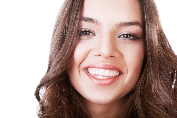 Alegre sorrindo mulher bonito — Fotografia de Stock