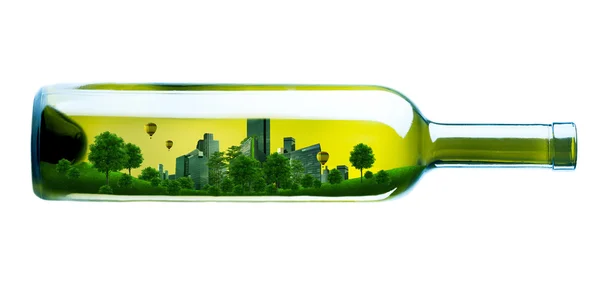 City in bottle — Stock Photo, Image
