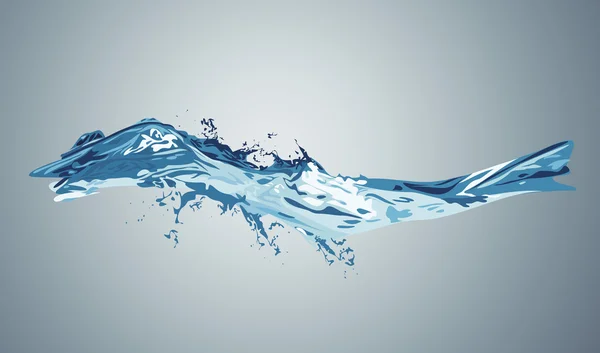 Ilustração da onda de água azul — Fotografia de Stock