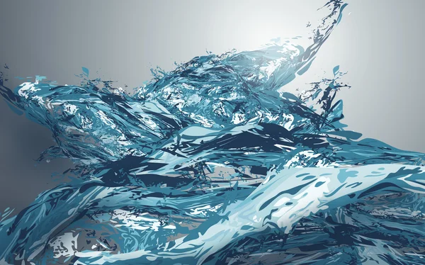 Beautiful sea waves illustration — Stock Photo, Image