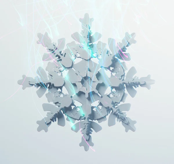 Illuminated snowflake — Stock Photo, Image