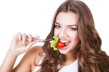 salata yemek şirin güzel kadın