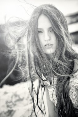 Güzel Sanatlar güzel bir Bayan portresi