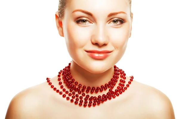 Attractive smiling woman with accessorize — Stock Photo, Image