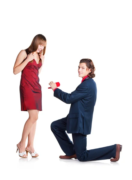 The proposal to woman — Stock Photo, Image