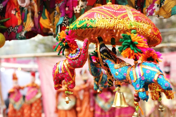 Small elephant toy in dilli haat — Stock Photo, Image