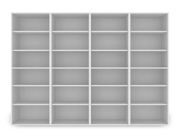 3d white empty shelf — Stock Photo, Image