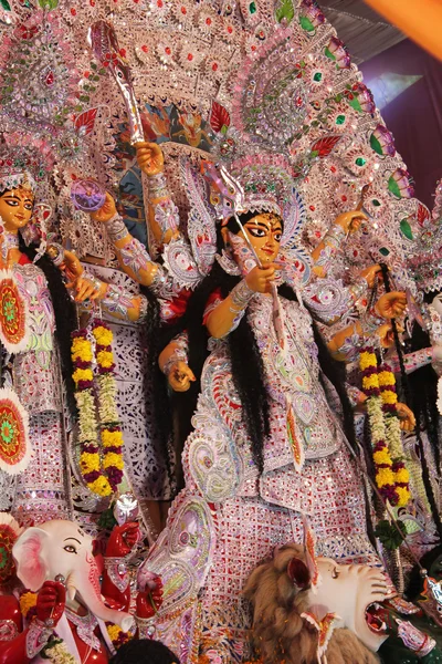 Diosa pandal en durga puja —  Fotos de Stock