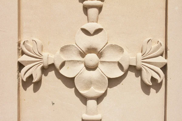 Flower structure on stone in jain temple — Stock Photo, Image