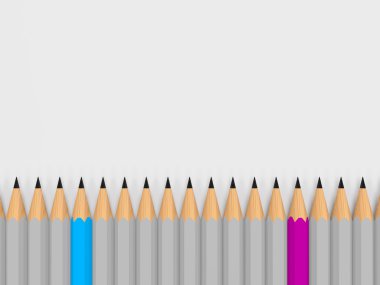 iki farklı renk kalem dışında aynı