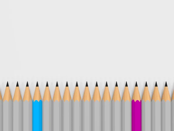 Μολύβι δύο διαφορετικό χρώμα από το ίδιο — Φωτογραφία Αρχείου