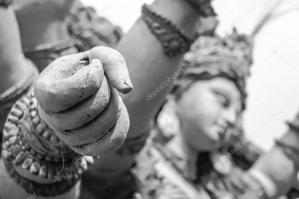 goddess durga hand fist sculptures