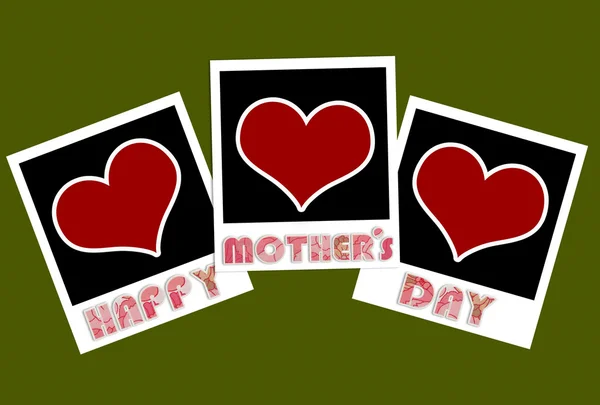 Happy mothers day frame with heart concept — Stock Photo, Image