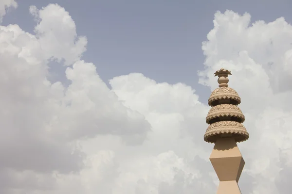Pilastro in tempio narelli jain, ajmer, rajasthan — Foto Stock