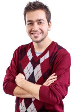 Mutlu genç adam.