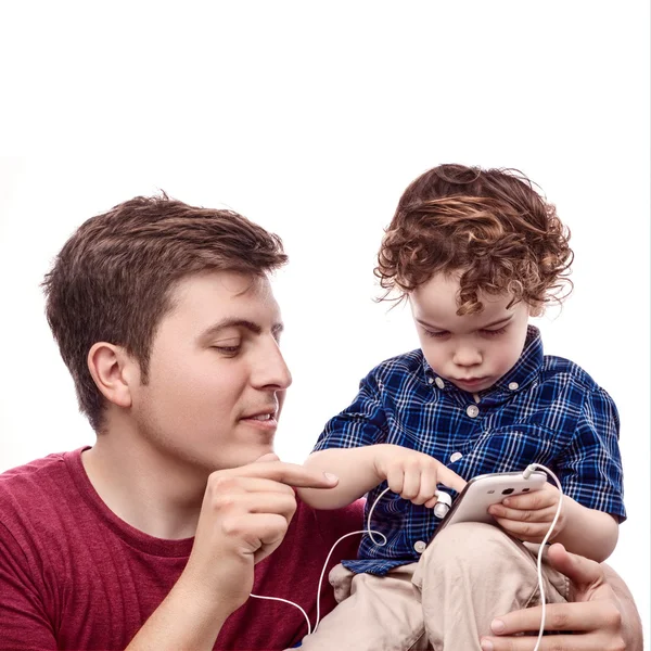Teaching his son — Stock Photo, Image