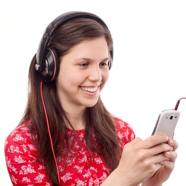 Girl on internet — Stock Photo, Image