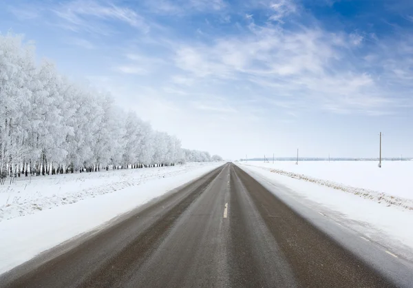 Straße im Winter — Stockfoto