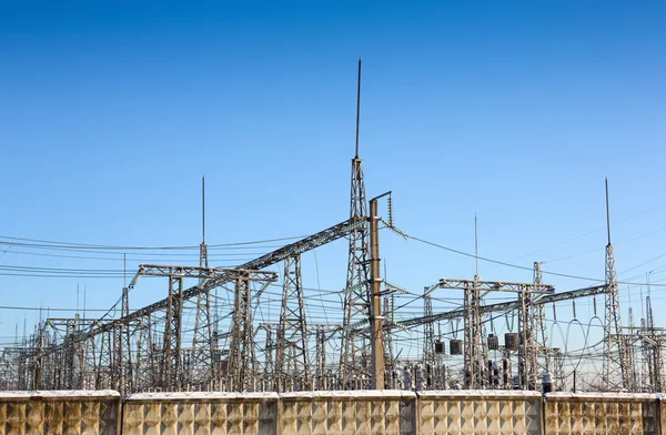 High voltage power lines — Stock Photo, Image