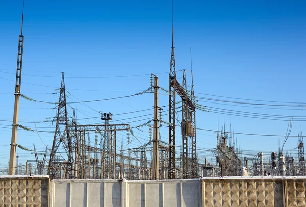 High voltage power lines — Stock Photo, Image