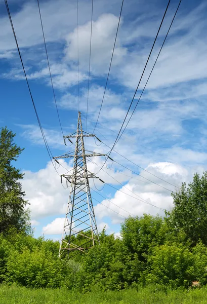 Pylon im Wald — Stockfoto