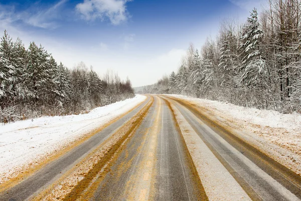 Winterstraße — Stockfoto