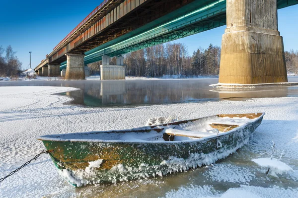 Icy boat — Stock Photo, Image