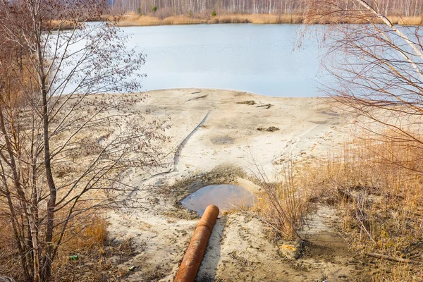 Sewage pipe — Stock Photo, Image