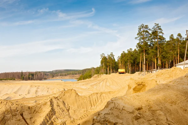 Stenbrottet för sand gruvdrift — Stockfoto