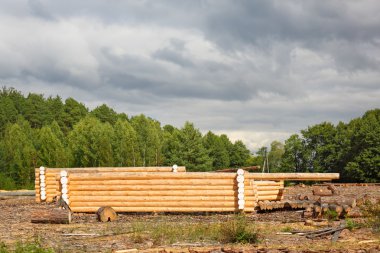 Yeşil binalar yapılmış bina?? ahşap günlükleri