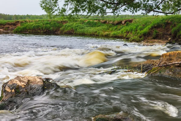 急速な川の流れの小さい — ストック写真
