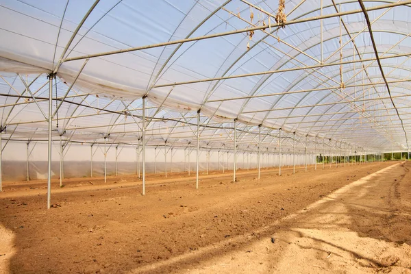 Empty greenhouse prepared for planting. — Fotografia de Stock
